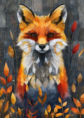 Fox wild animal art