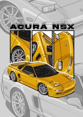 1993 Acura NSX yellow