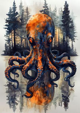 Octopus animal art