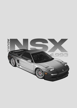 1993 Acura NSX black white