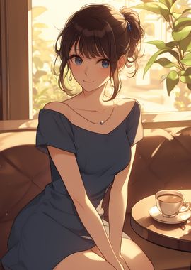 Cafe Anime Wife