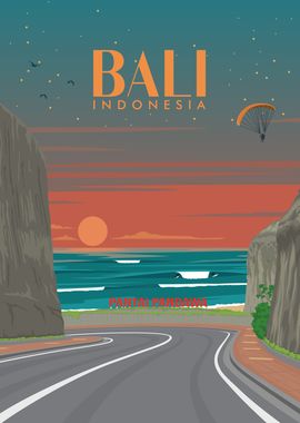 Bali beach travel sunset