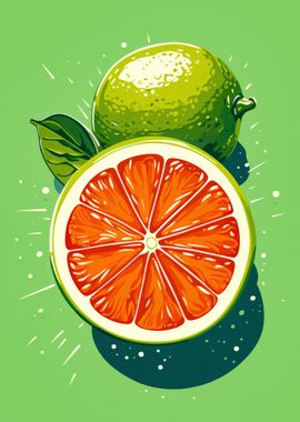 Zesty Citrus Pop Art