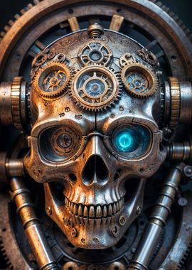 Industrial Steampunk Skull