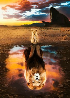 Lion Reflection Mindset