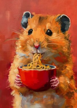 Adorable Hamster Spaghetti