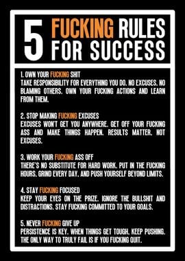 5 Rules For Success