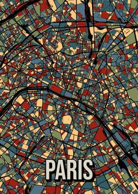 Paris Retro City Map