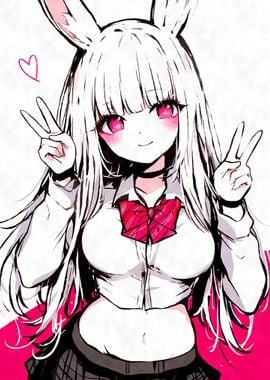 Kawaii Bunny Girl Peace