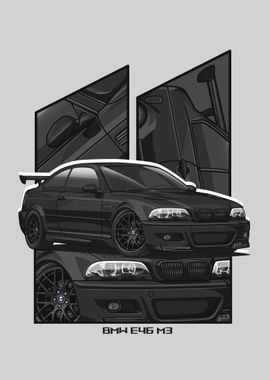 BMW E46 M3 black