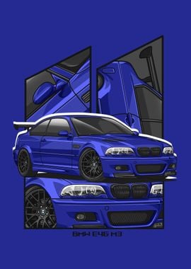 BMW E46 M3 blue