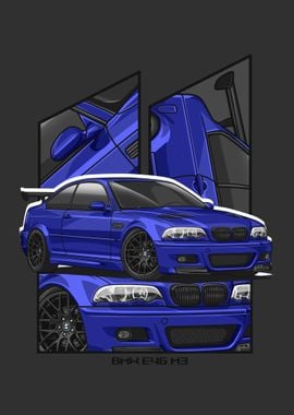 BMW E46 M3 blue