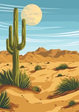 Desert Landscape Cactus