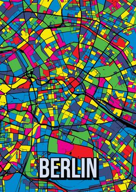 Berlin Pop Art City Map