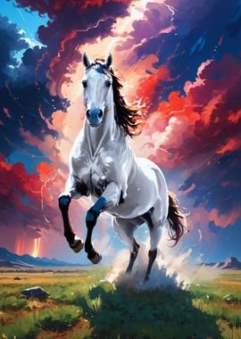 White Horse Rearing Scifi