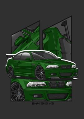 BMW E46 M3 green