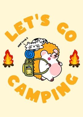 Camping w Hedgehog and Cat