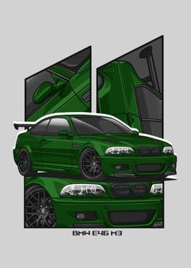 BMW E46 M3 green