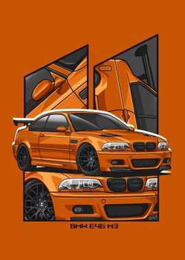 BMW E46 M3 orange