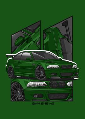 BMW E46 M3 green