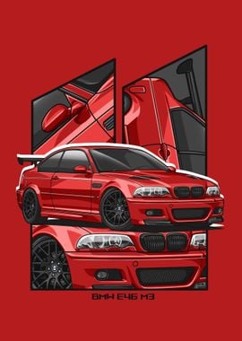 BMW E46 M3 red