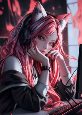 Cute Gamer Girl Kawaii