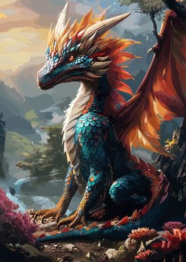 Abstract Fantasy Dragon