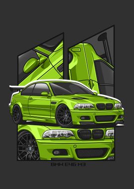 BMW E46 M3 green light