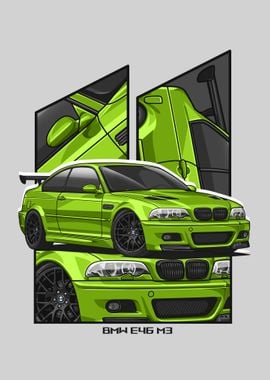 BMW E46 M3 green light