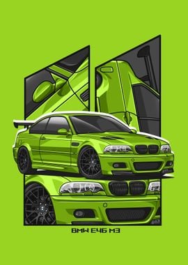 BMW E46 M3 green light