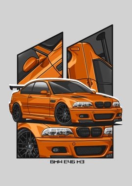 BMW E46 M3 orange