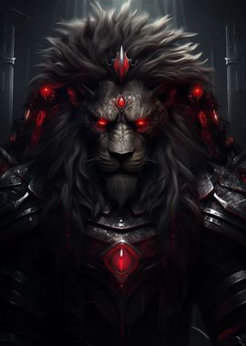 angry wild lion