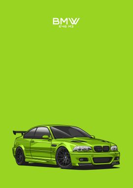 BMW E46 M3 green light