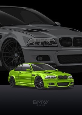 BMW E46 M3 green light