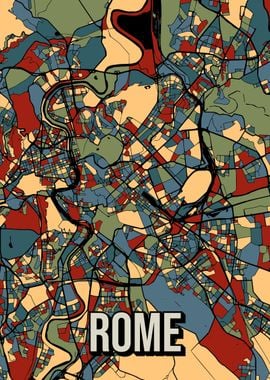 Rome Italy City Map