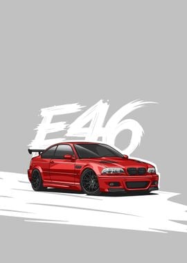 BMW E46 M3 red