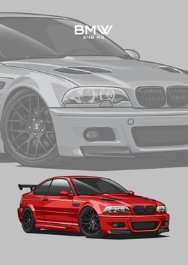 BMW E46 M3 red