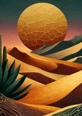 Abstract Desert Sunset