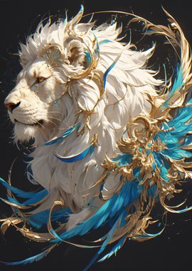 white lion feathers