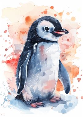 Watercolor Penguin