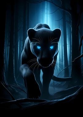 Black Panther at Night