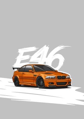 BMW E46 M3 orange