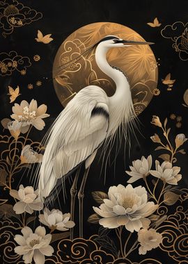 Heron Kintsugi Art