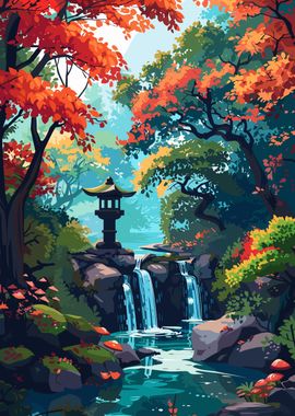 Peaceful japanese Garden