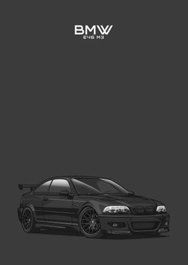 BMW E46 M3 black