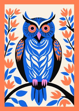 Bohemian Colorful Owl