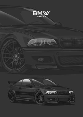 BMW E46 M3 black