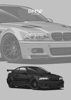 BMW E46 M3 black