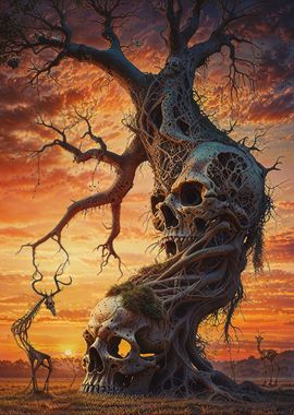 Unearthly Dual Skull Tree