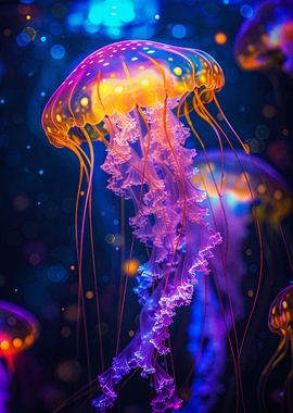 glowing jellyfish